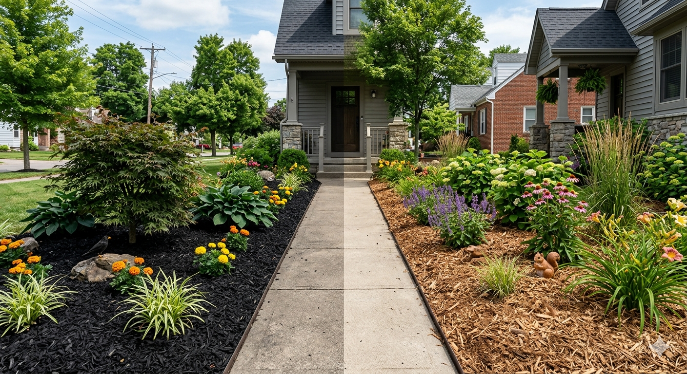 Black Wood Chips or Natural Mulch