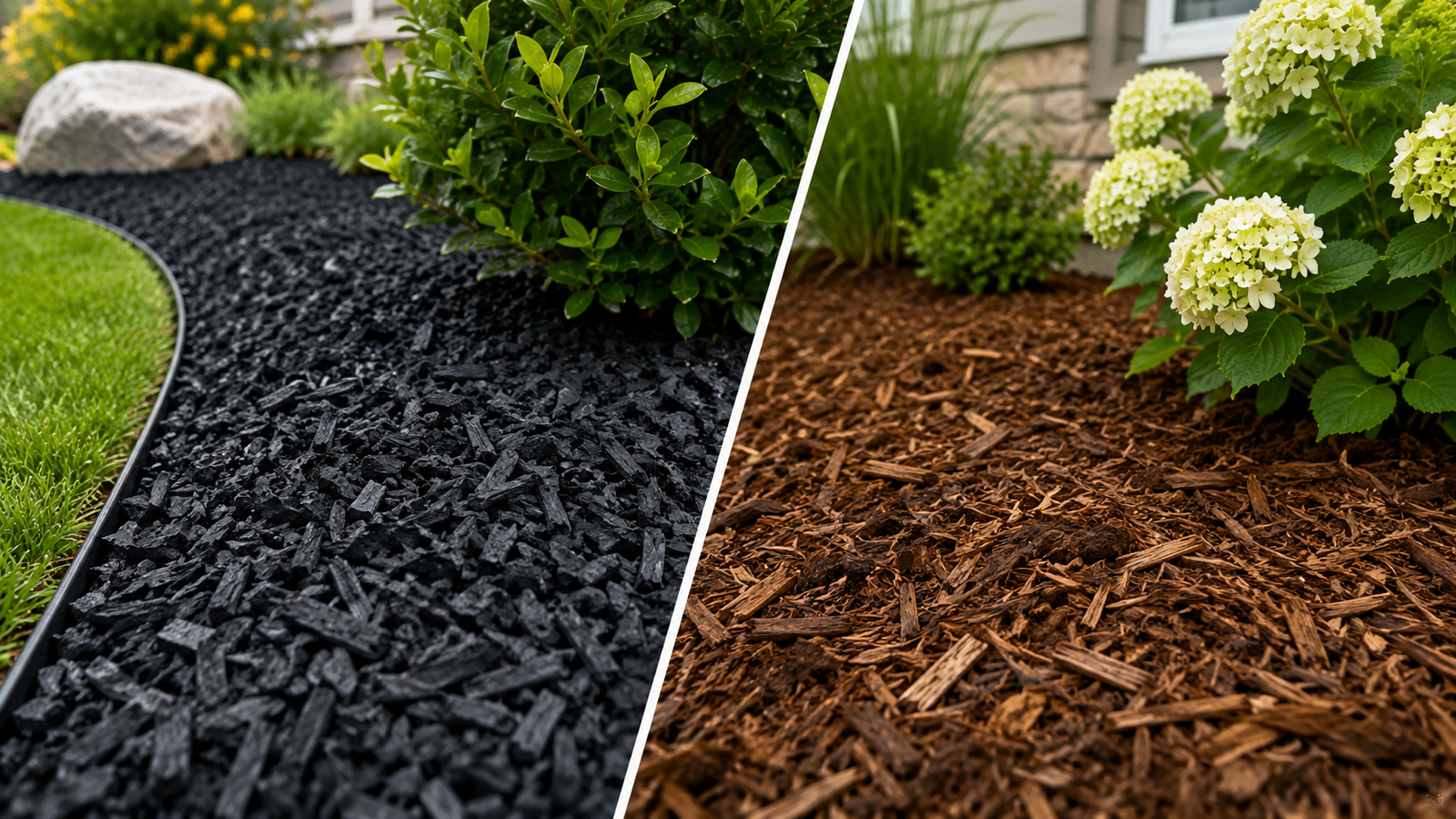 Rubber Mulch vs Wood Mulch