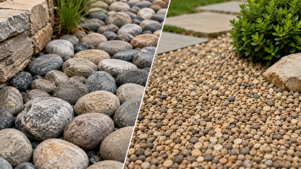 River Rock vs Pea Gravel