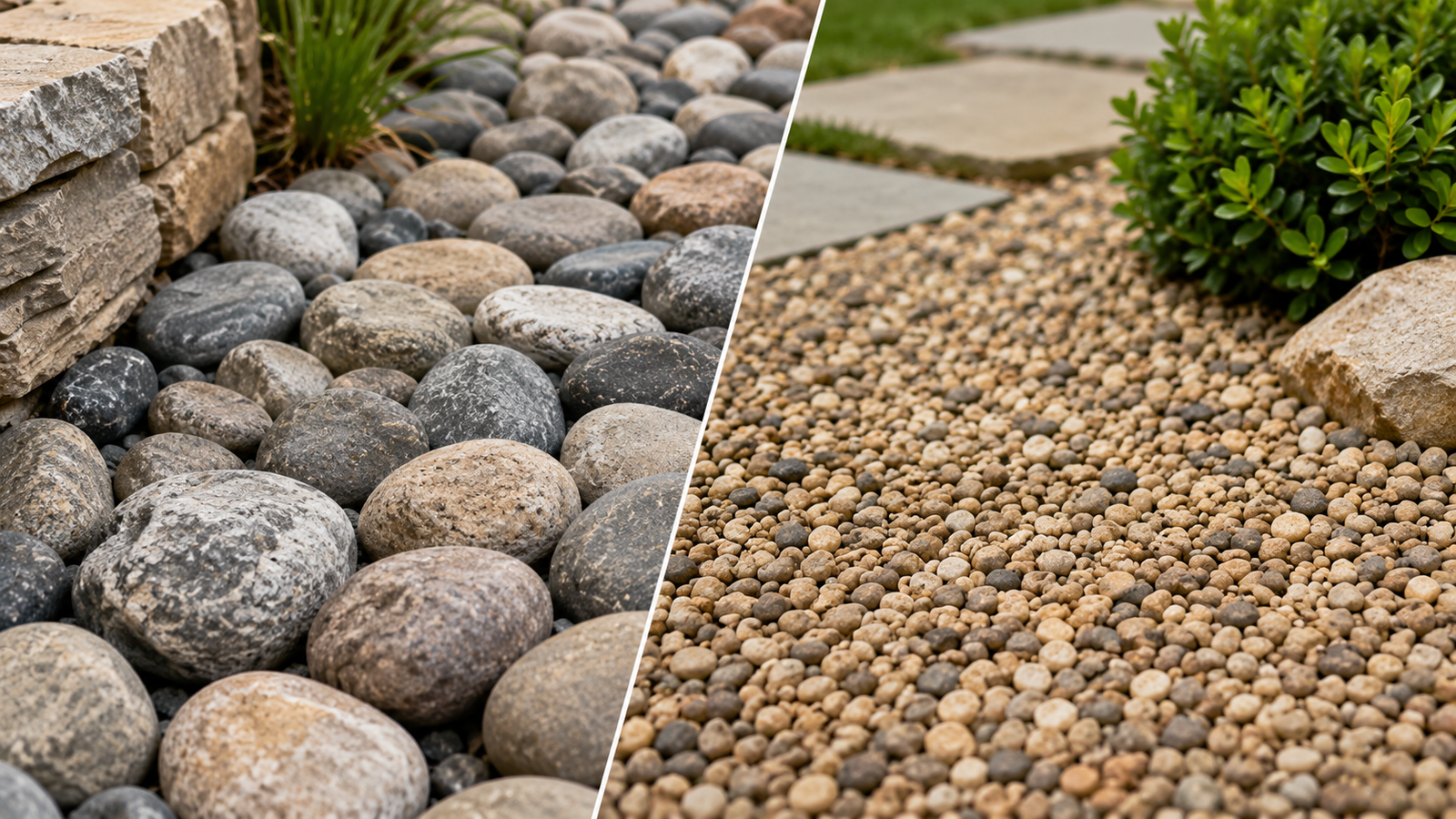 River Rock vs Pea Gravel