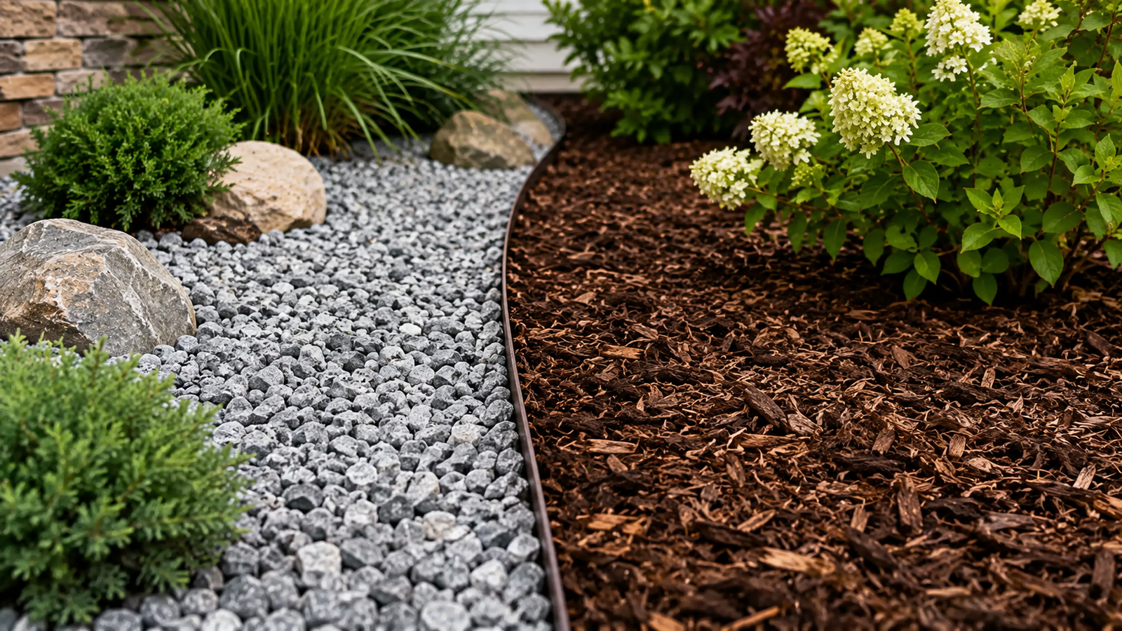 Stone Mulch vs Wood Mulch